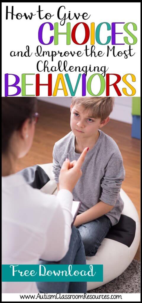 How to Give Choices and Improve the Most Challenging Behavior. Free download
