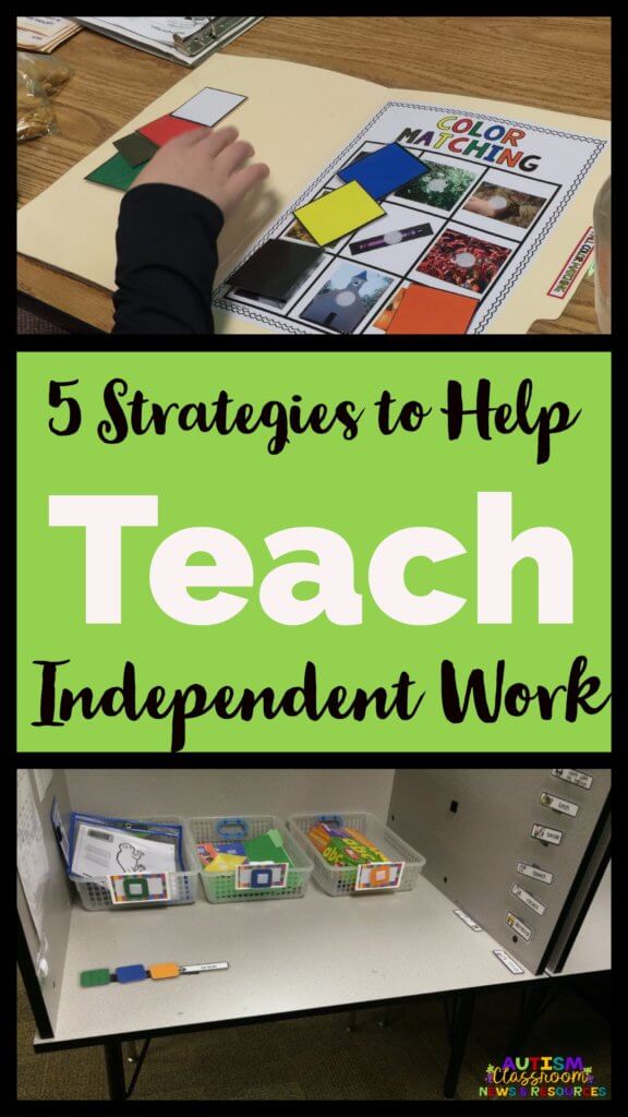 You've set up your independent work system and you've got great tasks and organization...so how do you assure that your students build independence? These 5 strategies are important in getting to the final goal!