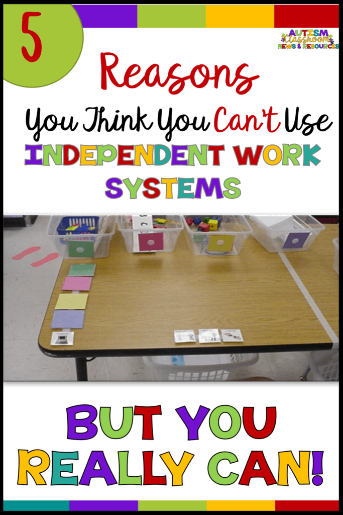 Did you think you can't make independent work systems work in your special ed or general ed classroom? Think again...here's 5 solutions to the most common concerns.
