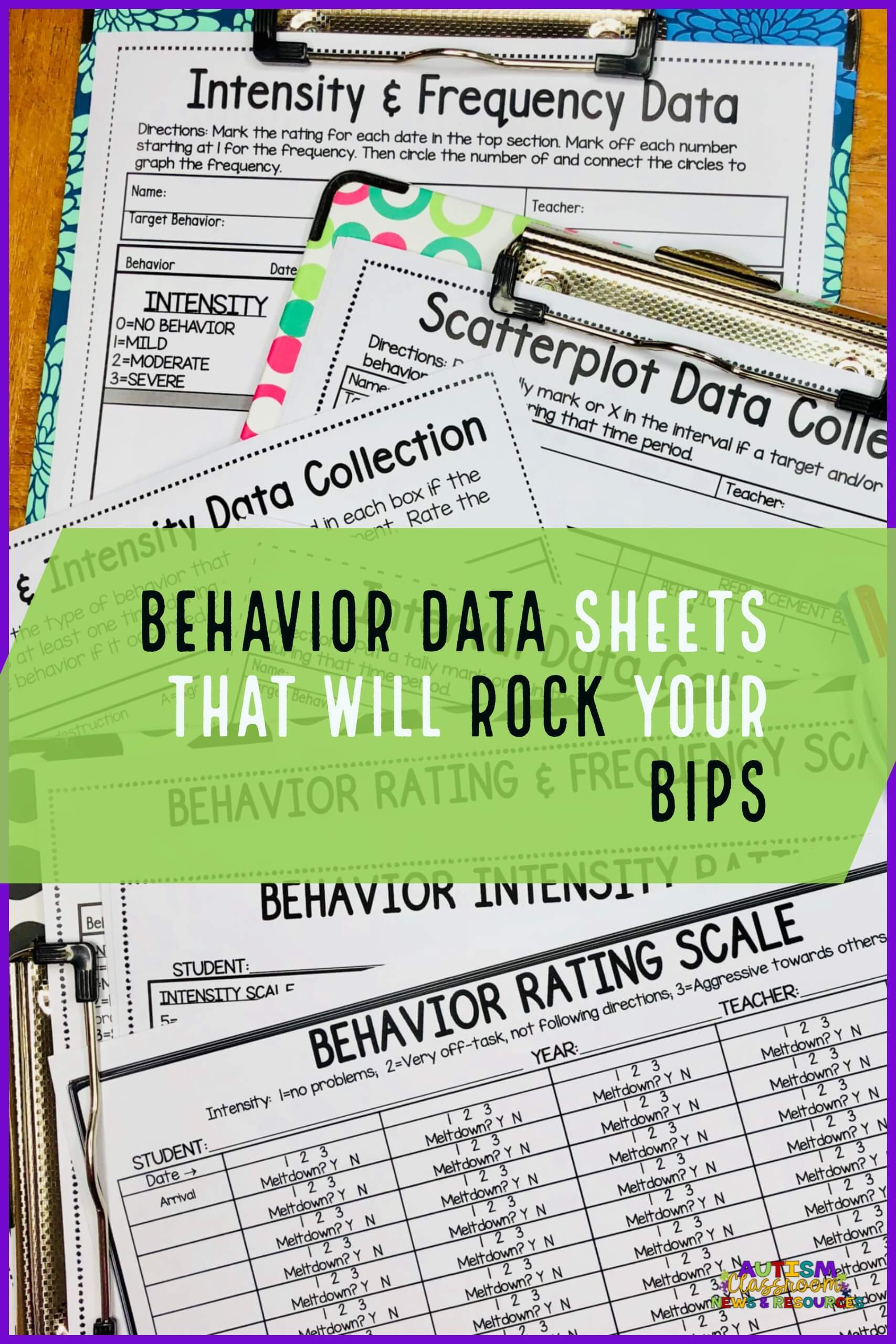 Behavior Data Collection Sheets That Will Rock Your BIPs Autism Classroom Resources