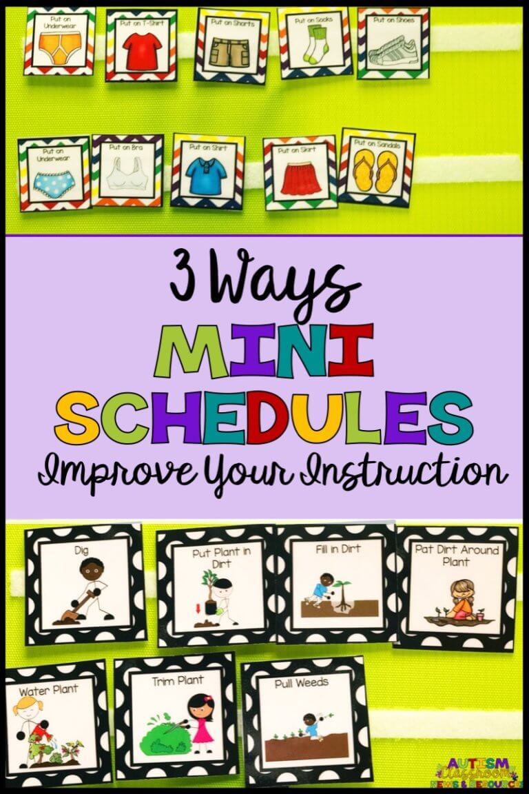 3 Reasons You Should be Using Mini-Schedules in Your Classroom | Autism ...