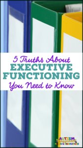 Notebooks with title-5 Truths About Executive Functioning You Need to KNow