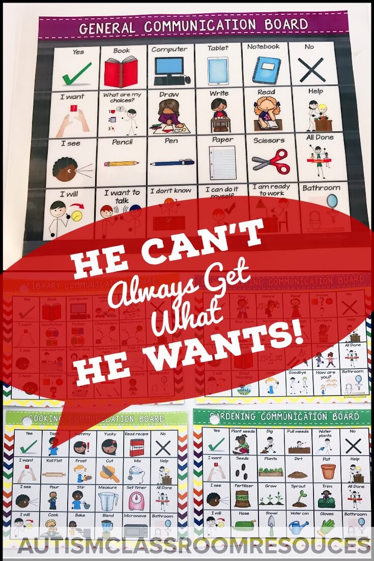 All special educators deal with situations in which we can't give a student something he requests. This often leads to meltdowns and tantrums. So how do we manage those requesting behaviors we want to teach while trying to avoid the challenging behavior? Click through for some Do's and Don'ts of managing the situation when he can't always get what he wants. #behaviormanagement #AAC #pbis #challengingbehavior #requesting #teachingcommunicationskills #communicationskillsstudent
