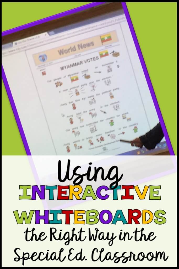 In the 21st century we are all about technology, and special ed should be no different. But, how are we using technology to really advance our student's proficiencies? Interactive whiteboards are something I see in almost every classroom, but many times they aren't interactive for the students in the way they are used. Find out some Dos and Don'ts to put your interactive whiteboard to the best use in this post and share strategies you have done with them in the comments! #interactivewhiteboards #smartboards #technologyinspecialed #specialeducationtech #interactivetools #interactivewhiteboardactivities #smartboardactivities