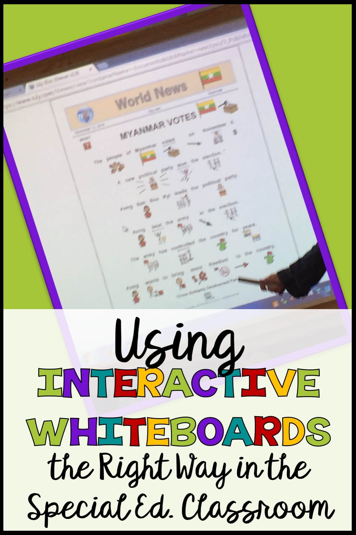 In the 21st century we are all about technology, and special ed should be no different. But, how are we using technology to really advance our student's proficiencies? Interactive whiteboards are something I see in almost every classroom, but many times they aren't interactive for the students in the way they are used. Find out some Dos and Don'ts to put your interactive whiteboard to the best use in this post and share strategies you have done with them in the comments! #interactivewhiteboards #smartboards #technologyinspecialed #specialeducationtech #interactivetools #interactivewhiteboardactivities #smartboardactivities