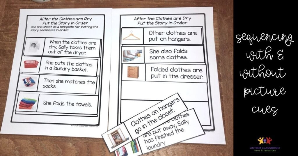 Laundry Interactive Books Sequencing With & without Picture Cues
Autism Lifer Skills