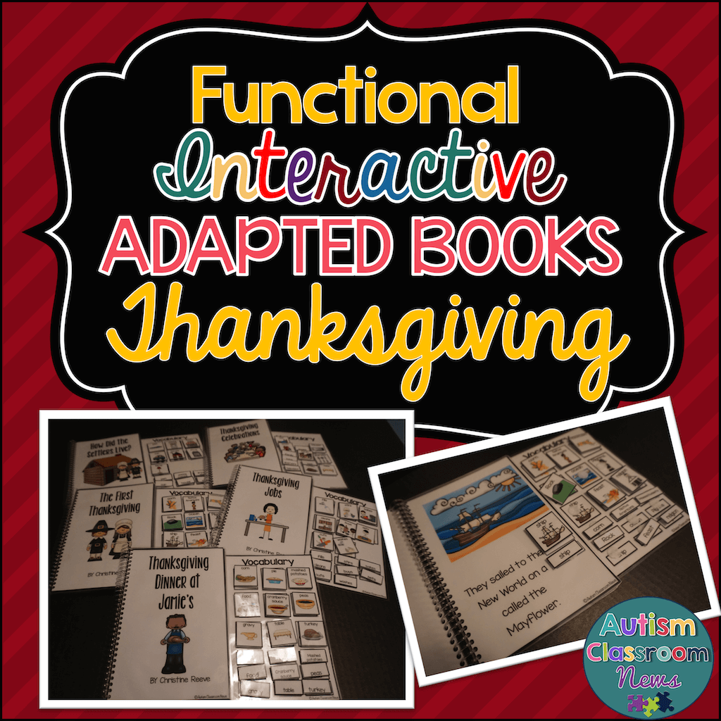 Functional Interactive Adapted Books Thanksgiving