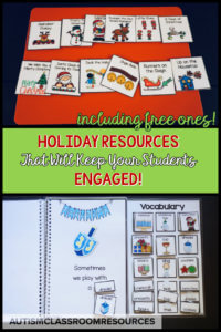 These holiday and Christmas resources are great for keeping engagement in special education classrooms at the hardest time of the year! Make sure to grab the free activities too!