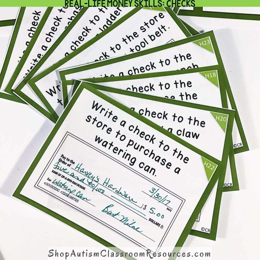 These tools are designed specifically to help students learn how to understand pricing, buying and using money in a store. They include tools and ideas for teaching debit card use, making change, writing checks, understanding sales flyers and more. Check it out to find out more.