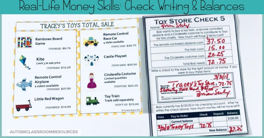 These tools are designed specifically to help students learn how to understand pricing, buying and using money in a store. They include tools and ideas for teaching debit card use, making change, writing checks, understanding sales flyers and more. Check it out to find out more.