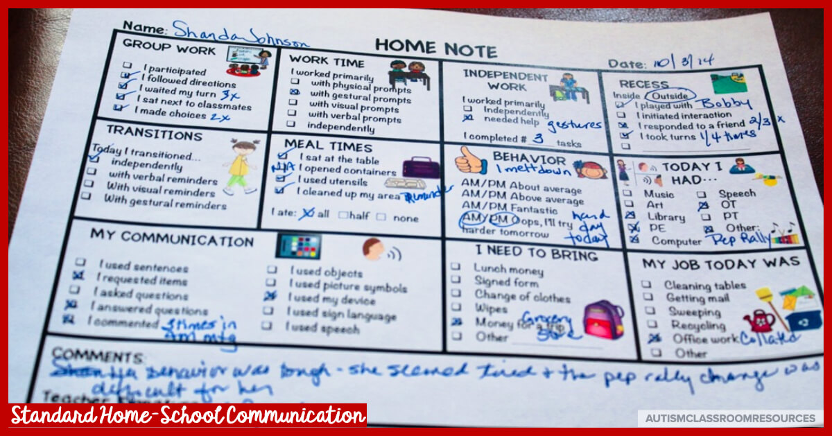 Standard Home Note Communication: Having a standard system for communicating with families can make the whole test less stressful. It prompts you what to communicate and allows you to gather info from staff across the day too, but still check it over before you send it home. Find more systems that can help you reduce stress in your classroom in this post.