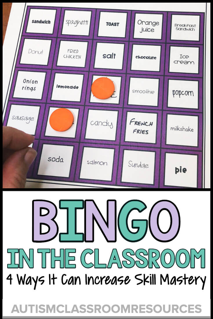 classroom objects bingo