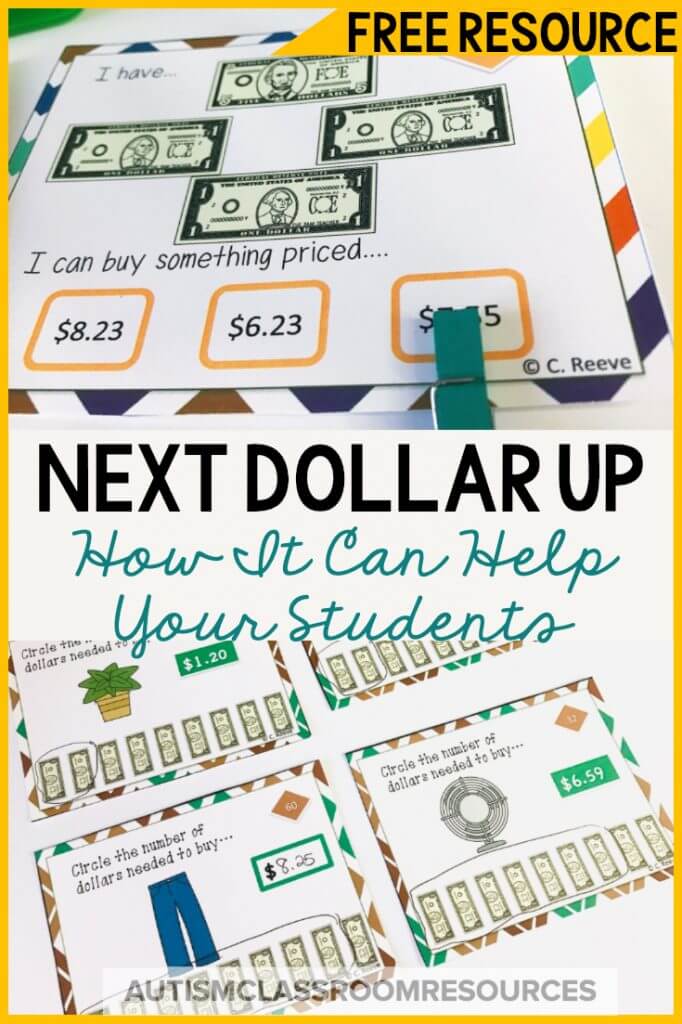 Next Dollar Up Strategy: Resources and Freebie Autism Classroom Resources