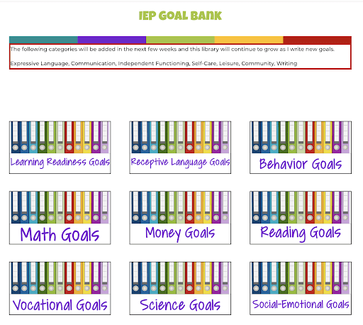 Ever wanted a place where you could grab a well-written measureable IEP goal quickly when you are writing? The growing IEP bank in the Special Educator Academy can do just that. #IEP #specialeducatoracademy #specialeducation