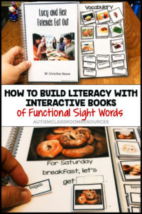 Functional interactive books can help build a variety of reading skills to build literacy and comprehension. I like combining them with the functional sight words and environmental print because they translate easily into the context of the students' real lives. Find out how you can use them in this post.