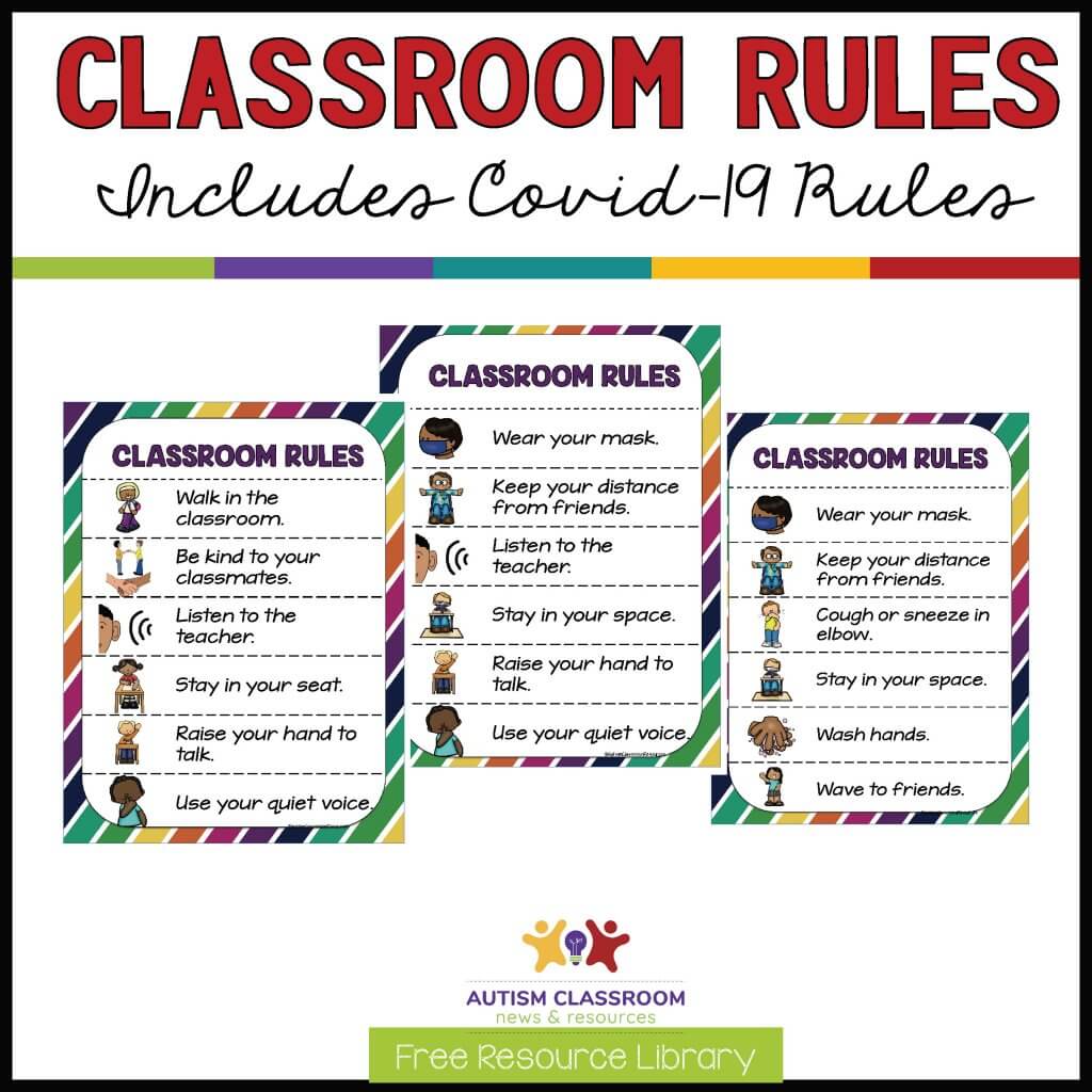 Classroom rules includes covid-19 rules