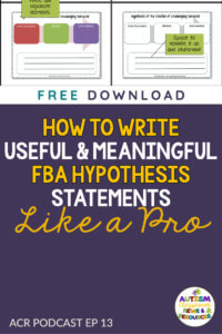 How to write useful and meaningful FBA hypothesis statements like a pro with a free download