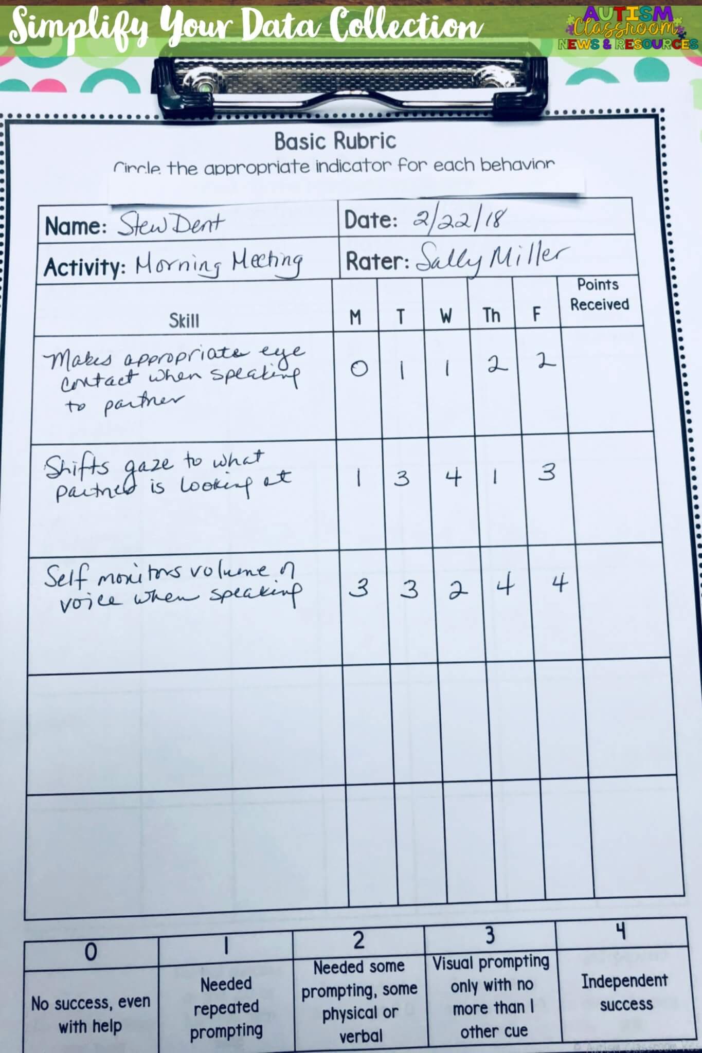 How To Simplify Your Data With 3 Easy Data Collection Tools Autism Classroom Resources