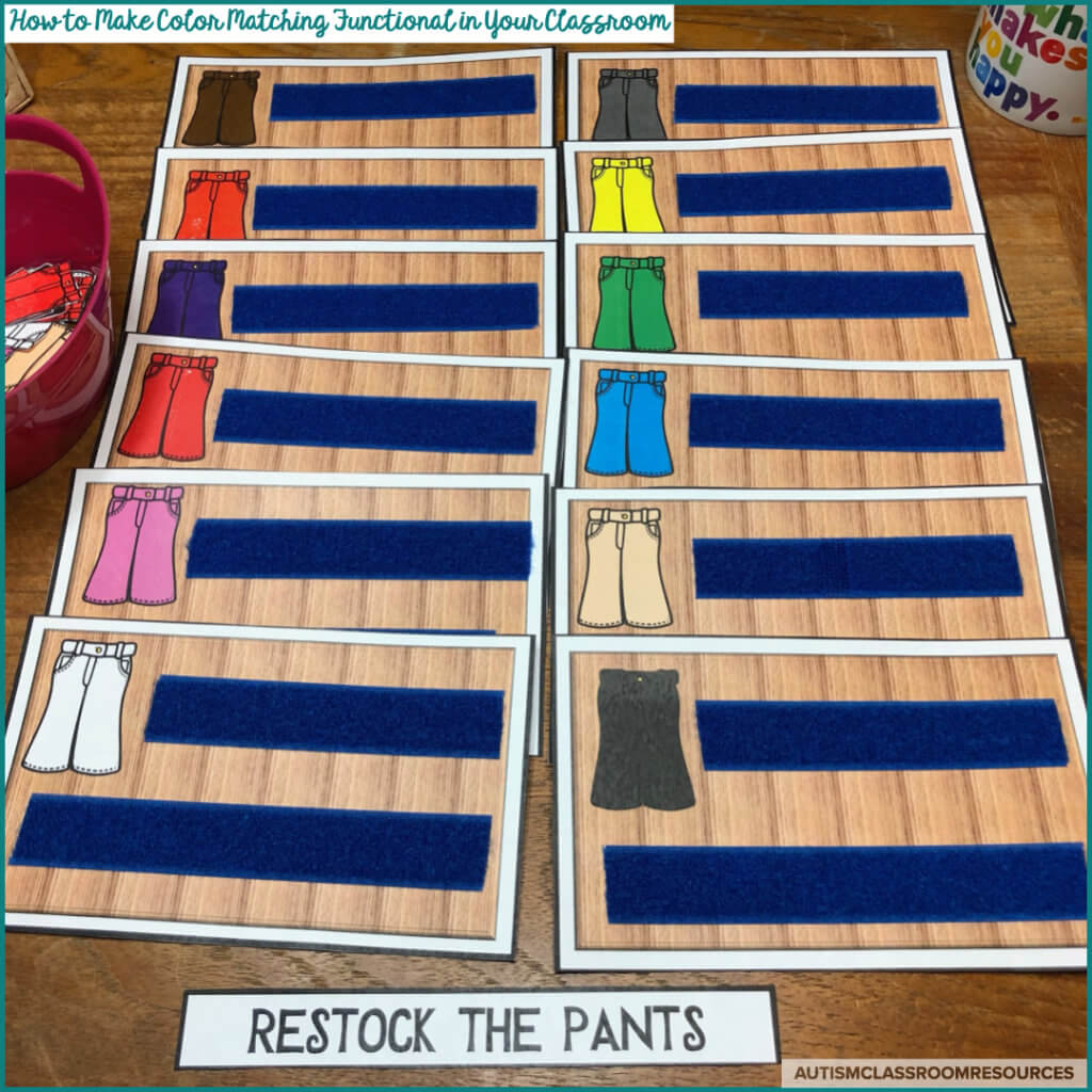 How to Make Color Matching Functional in Your Classroom - Autism Classroom  Resources