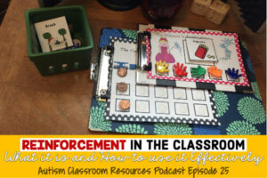 Podcast on Autism Reinforcement, Autism Classroom resources