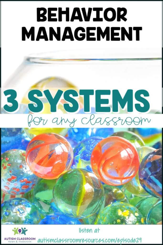 Behavior Management: 3 Systems for Any Classroom. picture: a jar of marbles; Autism Classroom Resources Episode 29