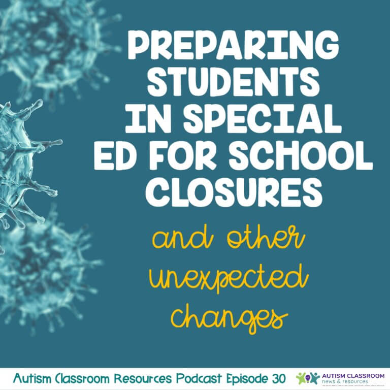 Preparing Students in Special Ed for School Closures and other unexpected closures