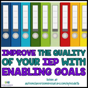 IMprove the quality of your iep with enabling goals. Autism Classroom Resources Podcast episode 36