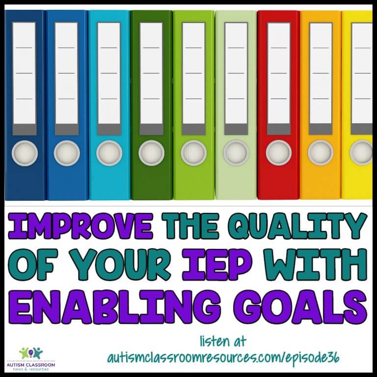 IMprove the quality of your iep with enabling goals. Autism Classroom Resources Podcast episode 36
