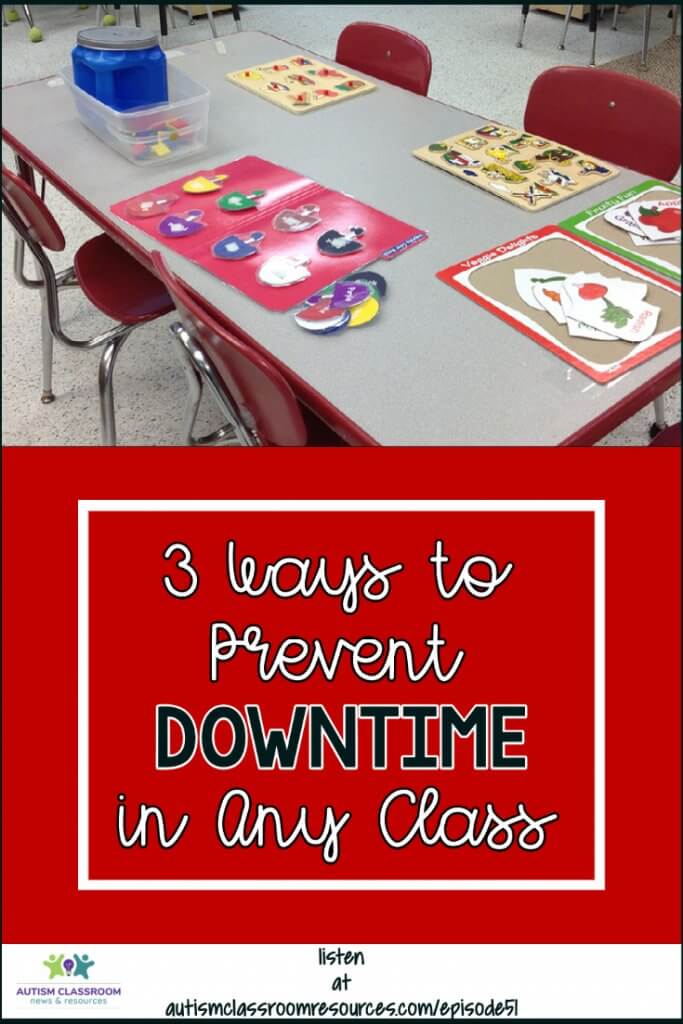 3 Ways to Prevent Downtime in Any Classroom. Autism Classroom Resources Podcast Episode 51