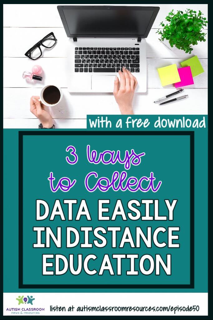 3 Ways to Collect Data Easily in Distance Learning. Autism Classroom Resources podcast episode 50