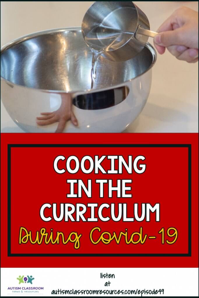 Cooking in the Curriculum During Covid-19 [child pouring from a measuring cup into a mixing bowl]