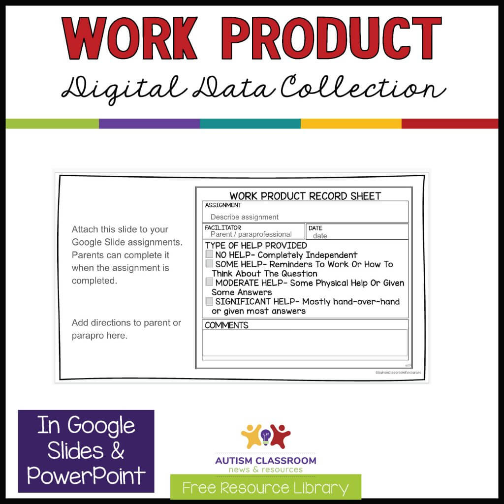 Work Product Digital Data Collection. In Google Slides and PowerPoint