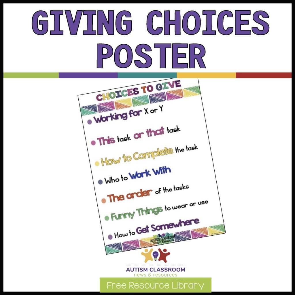 Giving Choices Poster Example-download free