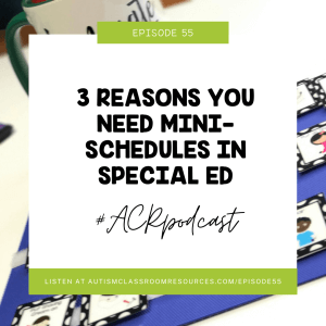 3 Reasons You Need Mini Schedules in Special Ed #ACRPodcast Episode 55