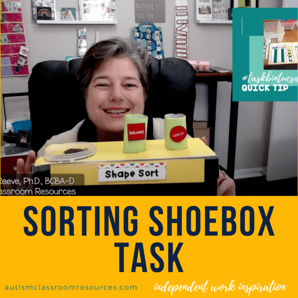 sorting shoebox tasks. independent work inspiration. autismclassroomresources