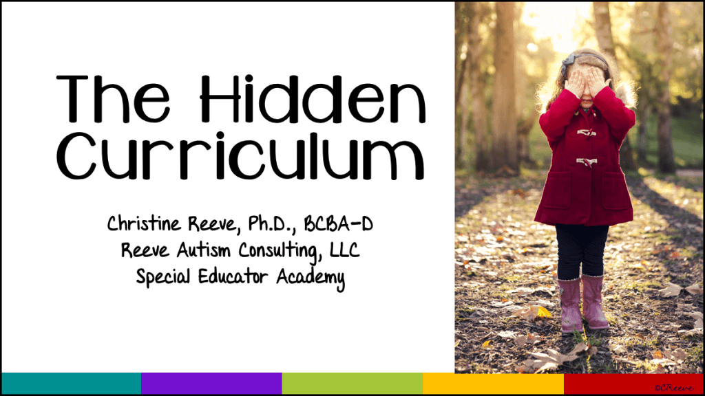 The Hidden Curriculum Workshop in the Special Educator Academy