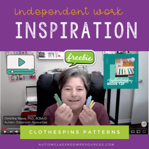 Independent work inspiration Clothespin Patterns with free download