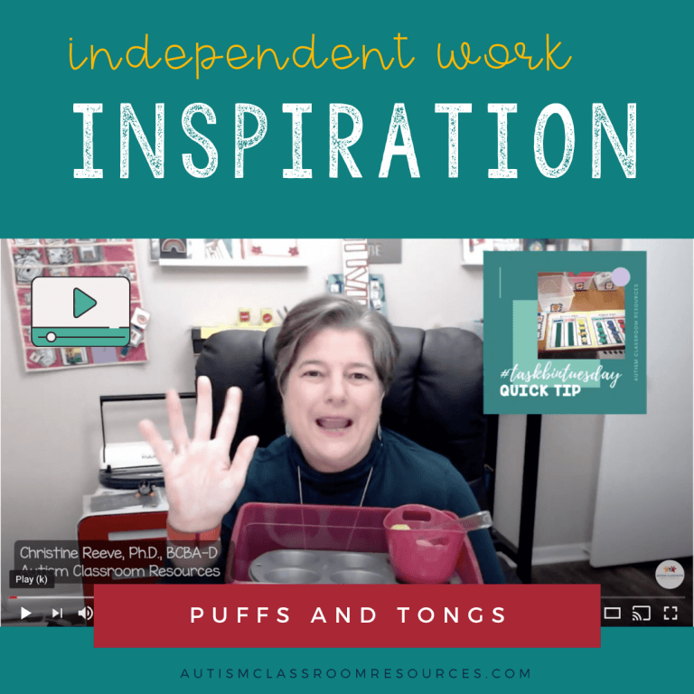Independent Work Inspiration: Pom Poms and Tongs with Video Tutorial