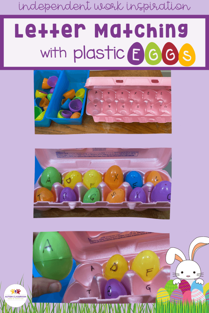 Independent Work Inspiration: Letter Matching With Plastic Eggs