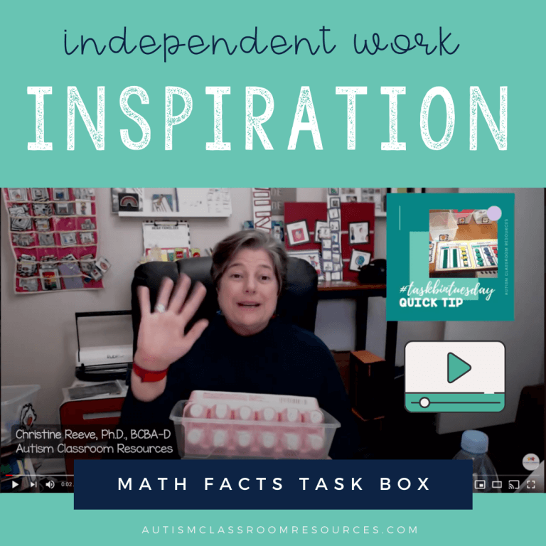 Math Facts Task Box Independent Work Inspiration