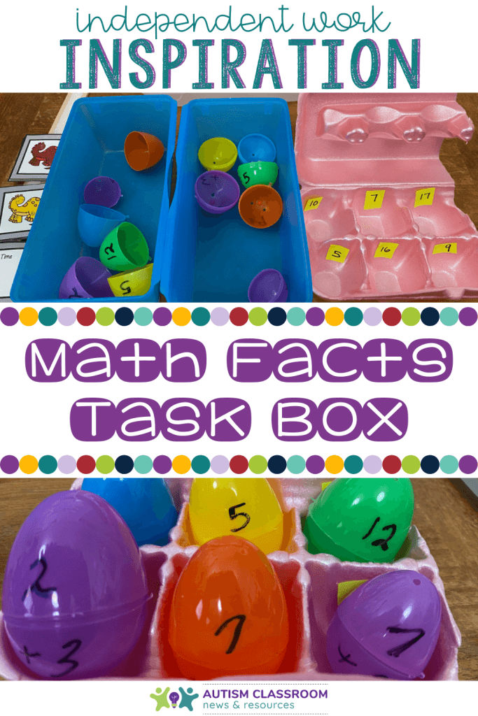 Math Facts Task Box Independent Work Inspiration