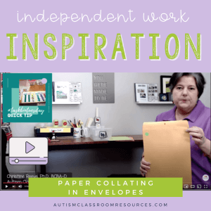 Independent Work Inspiration: Paper Collating in Envelopes: Easy Office Work Task