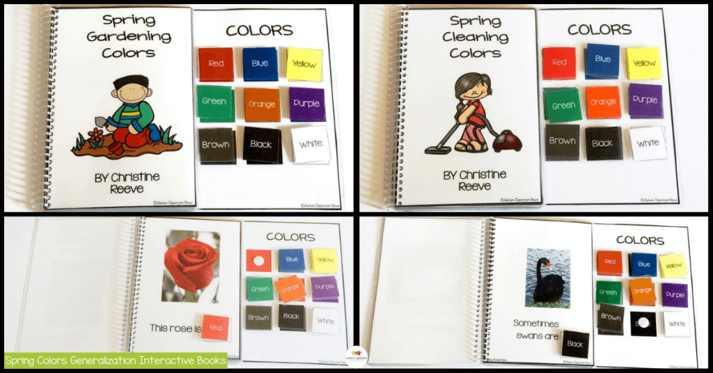 Spring Colors Generalization Interactive Books for language development in early childhood