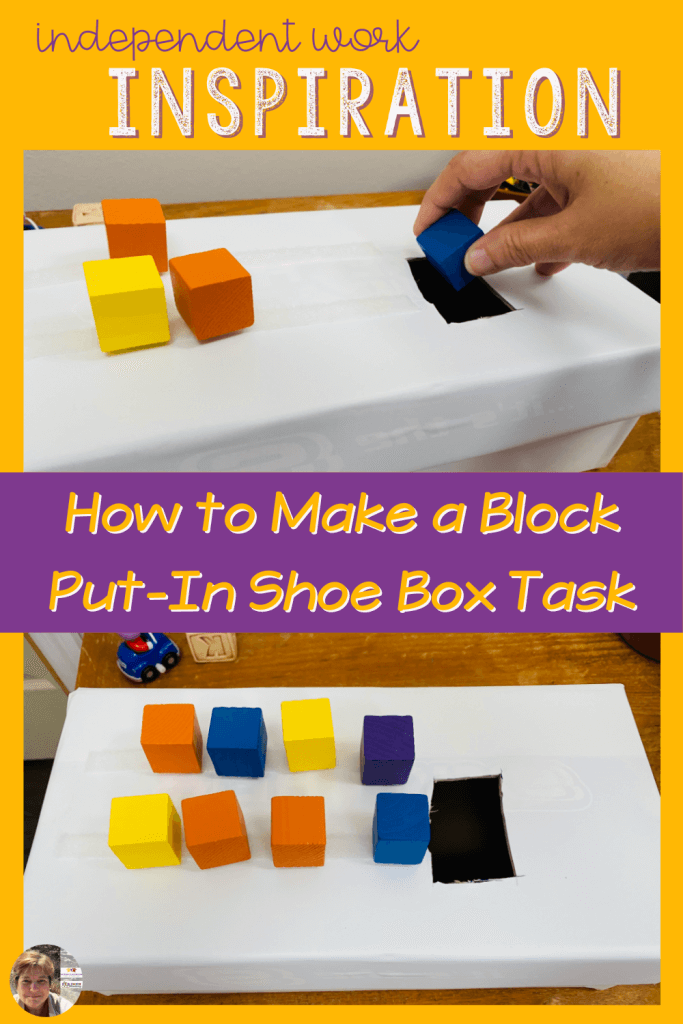 Independent Work Inspiration: To Make a Block Put-In Shoebox Task