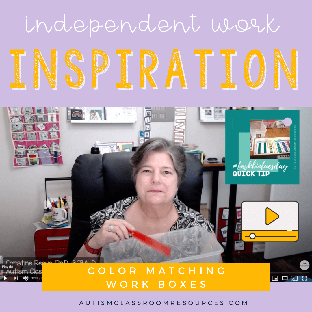 color_matching_work_boxes Independent Work Inspiration Color Matching Work Task