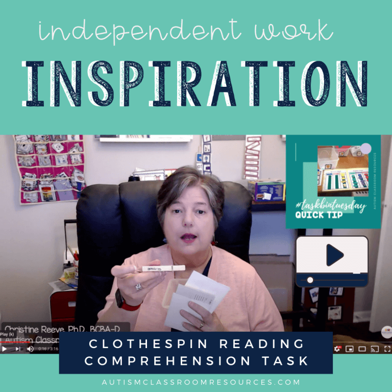 Match Words to Pictures with Clothespins: Independent Work Inspiration