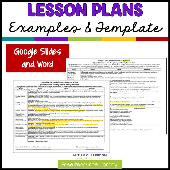 Lesson Plans Examples and Template In Google Docs and Word FOrmat