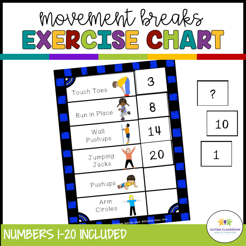 FREE MOVEMENT BREAK EXERCISE CHART