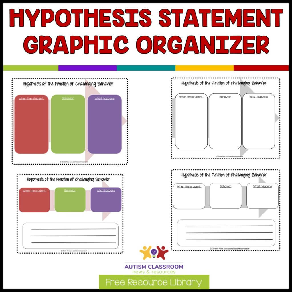 Hypothesis Statement Graphic Organizer