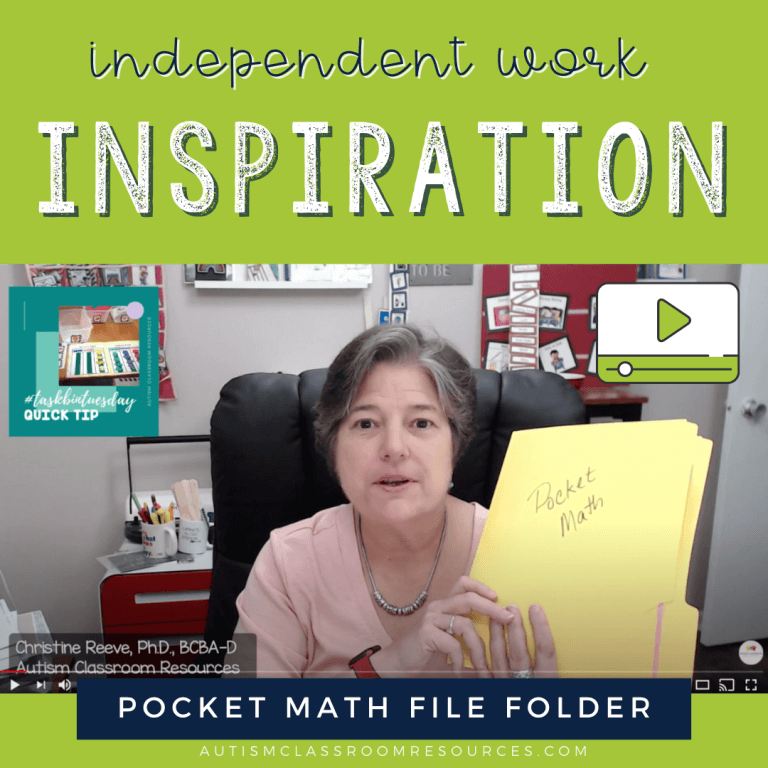 Pocket Math File Folder (square image) Independent Work Inspirations